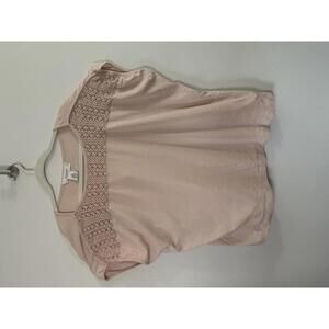 Women's Short Sleeve Knit Top with Crochet Detail 3X Plus Size